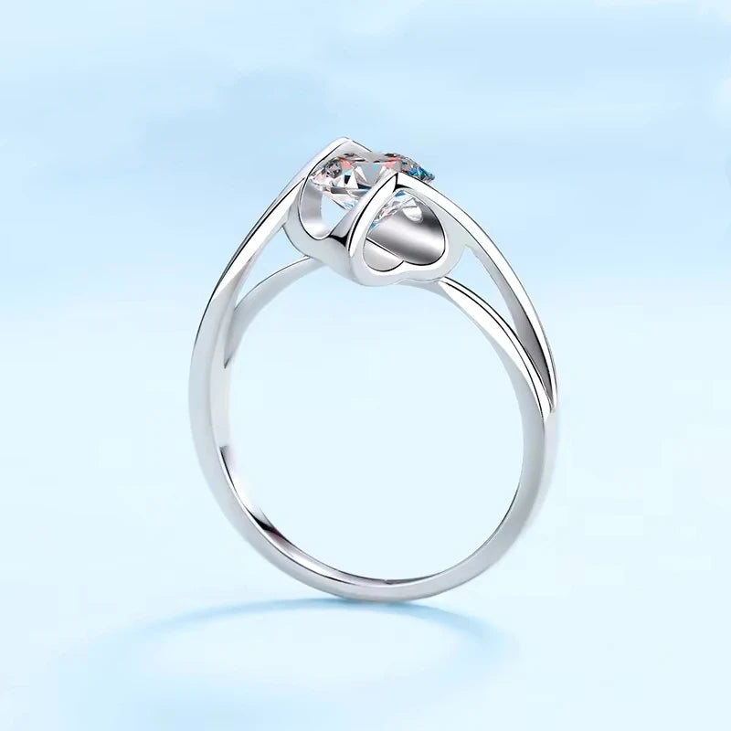 Platinum Moissanite Ring