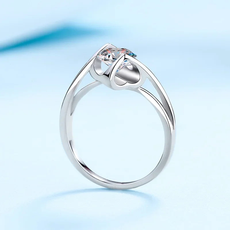 Platinum Moissanite Ring